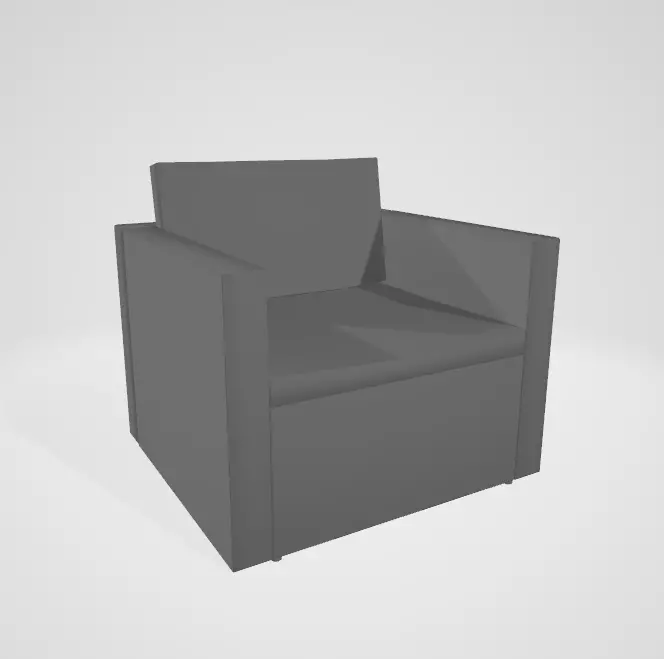 Garden sofa Free 3D model_0
