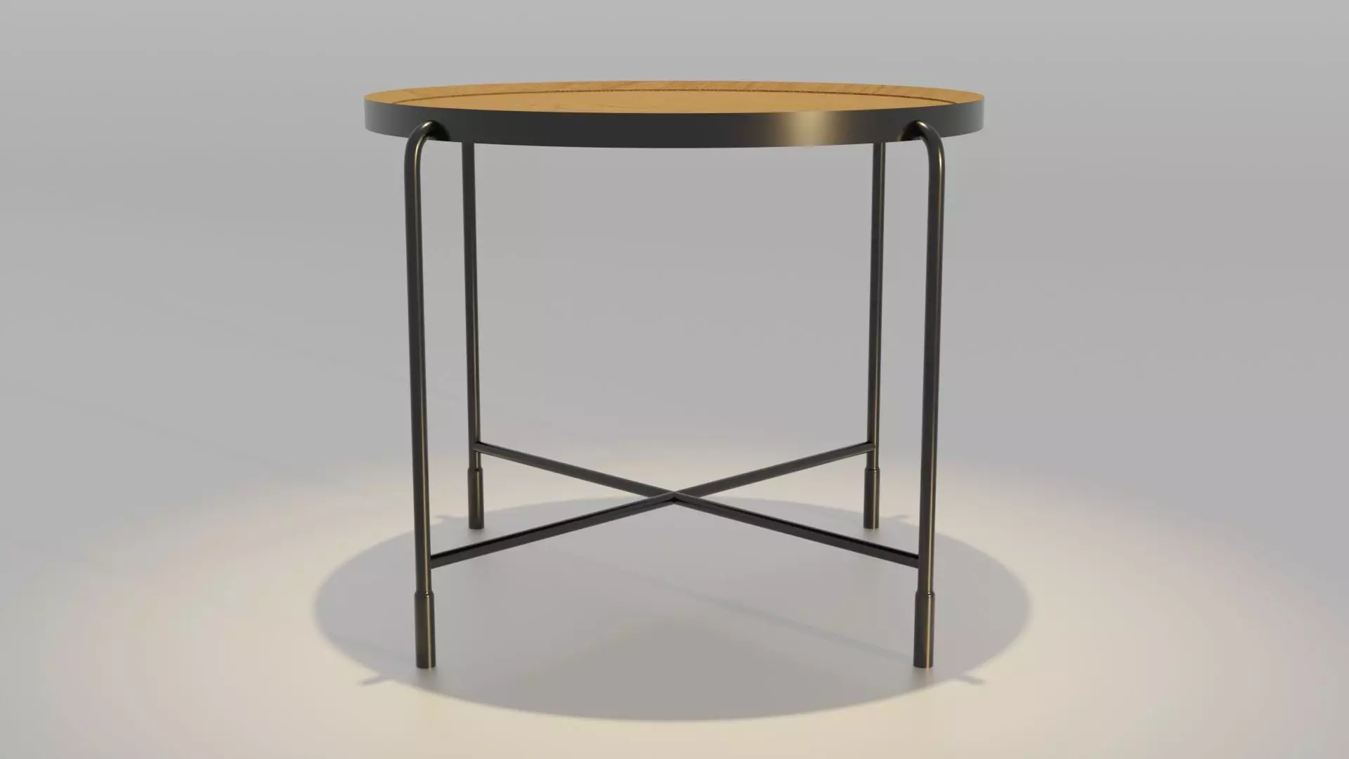 Wooden Top Table 3D model_0