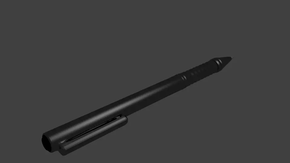 Low Poly Ball Pen Low-poly 3D model_0