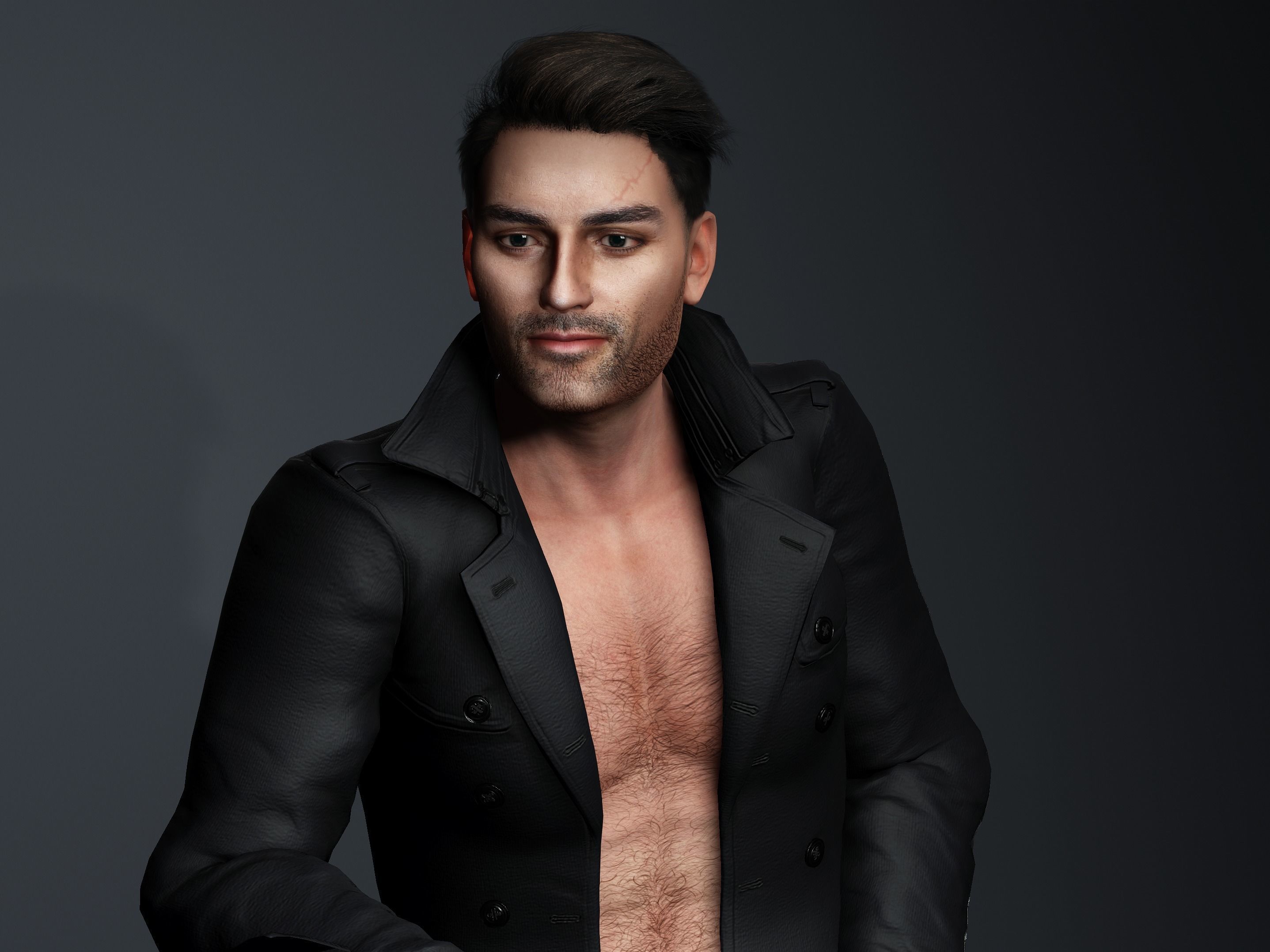 Alejandro-Male Character Low-poly 3D model_1