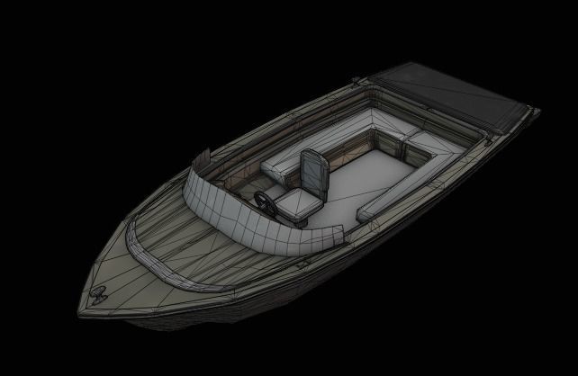 Super Boat  Low-poly 3D model_17