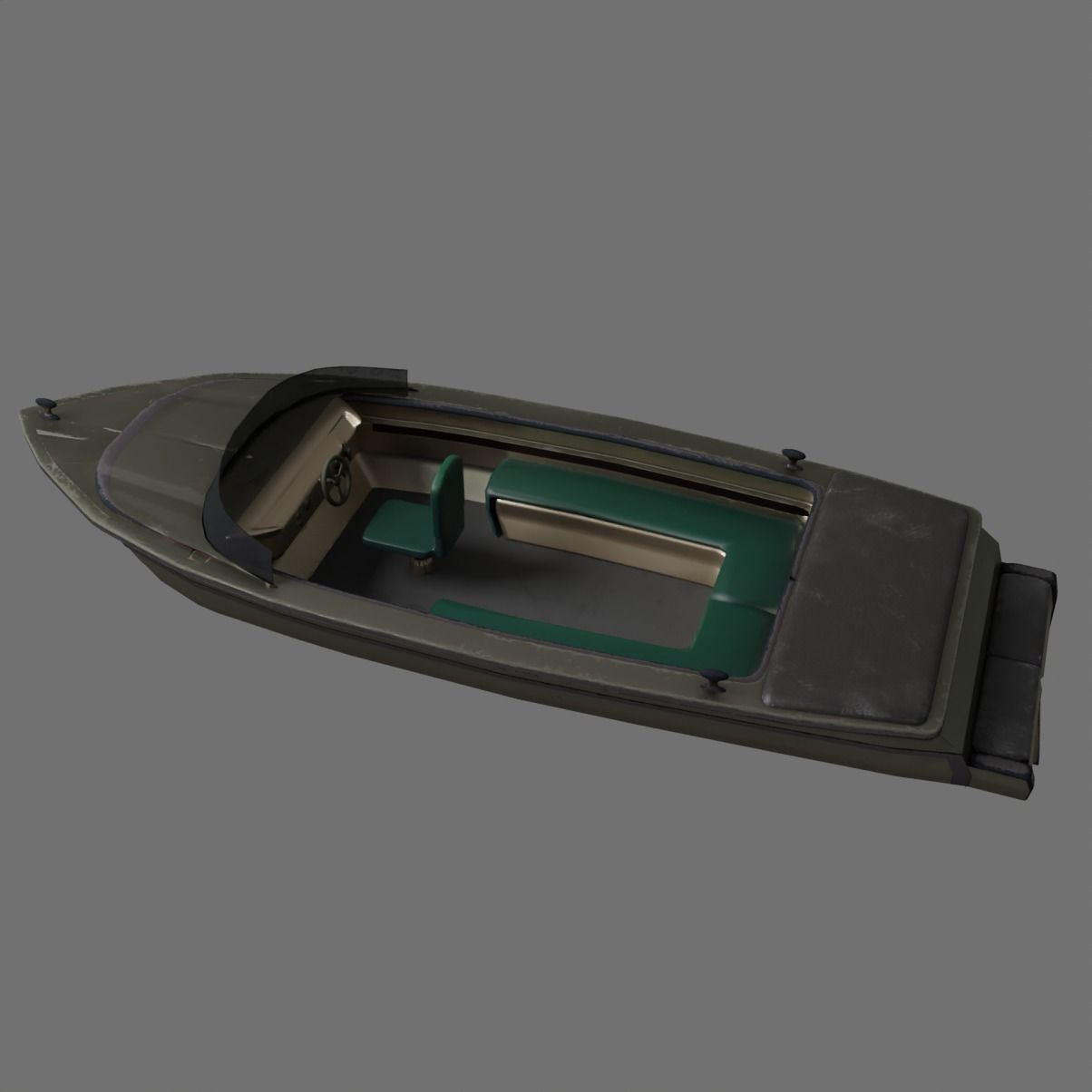 Super Boat  Low-poly 3D model_1