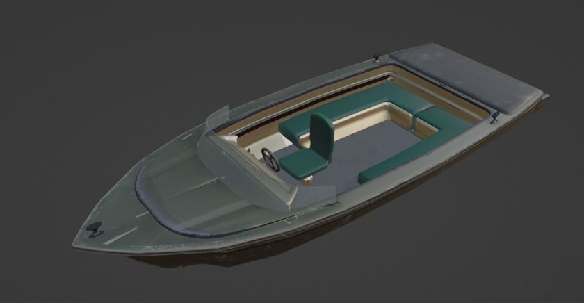 Super Boat  Low-poly 3D model_6