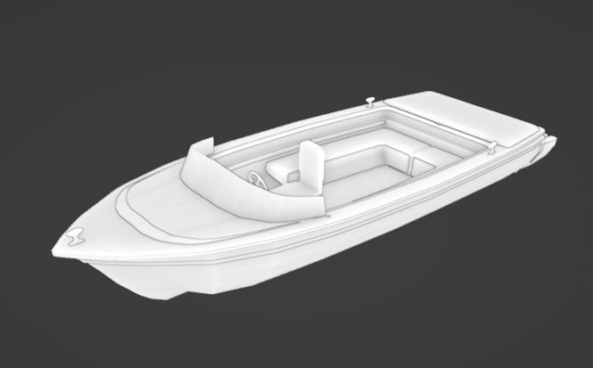 Super Boat  Low-poly 3D model_12