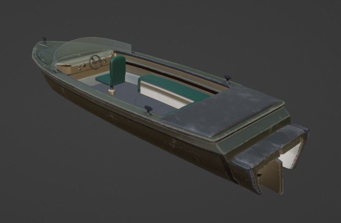 Super Boat  Low-poly 3D model_8