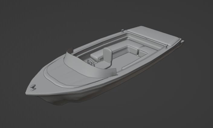 Super Boat  Low-poly 3D model_11