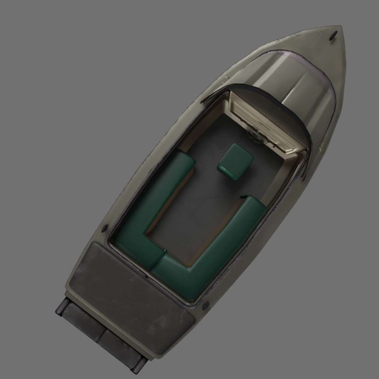 Super Boat  Low-poly 3D model_3