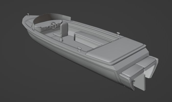 Super Boat  Low-poly 3D model_9
