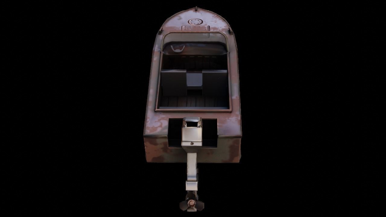 SpeedBoat  Low-poly 3D model_4