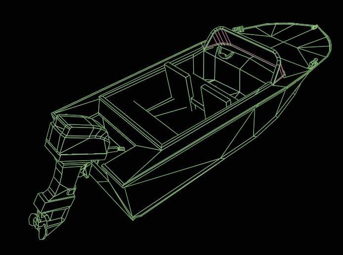 SpeedBoat  Low-poly 3D model_14