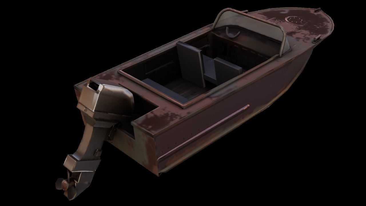 SpeedBoat  Low-poly 3D model_2