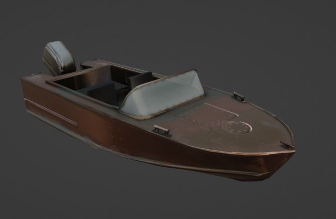 SpeedBoat  Low-poly 3D model_6