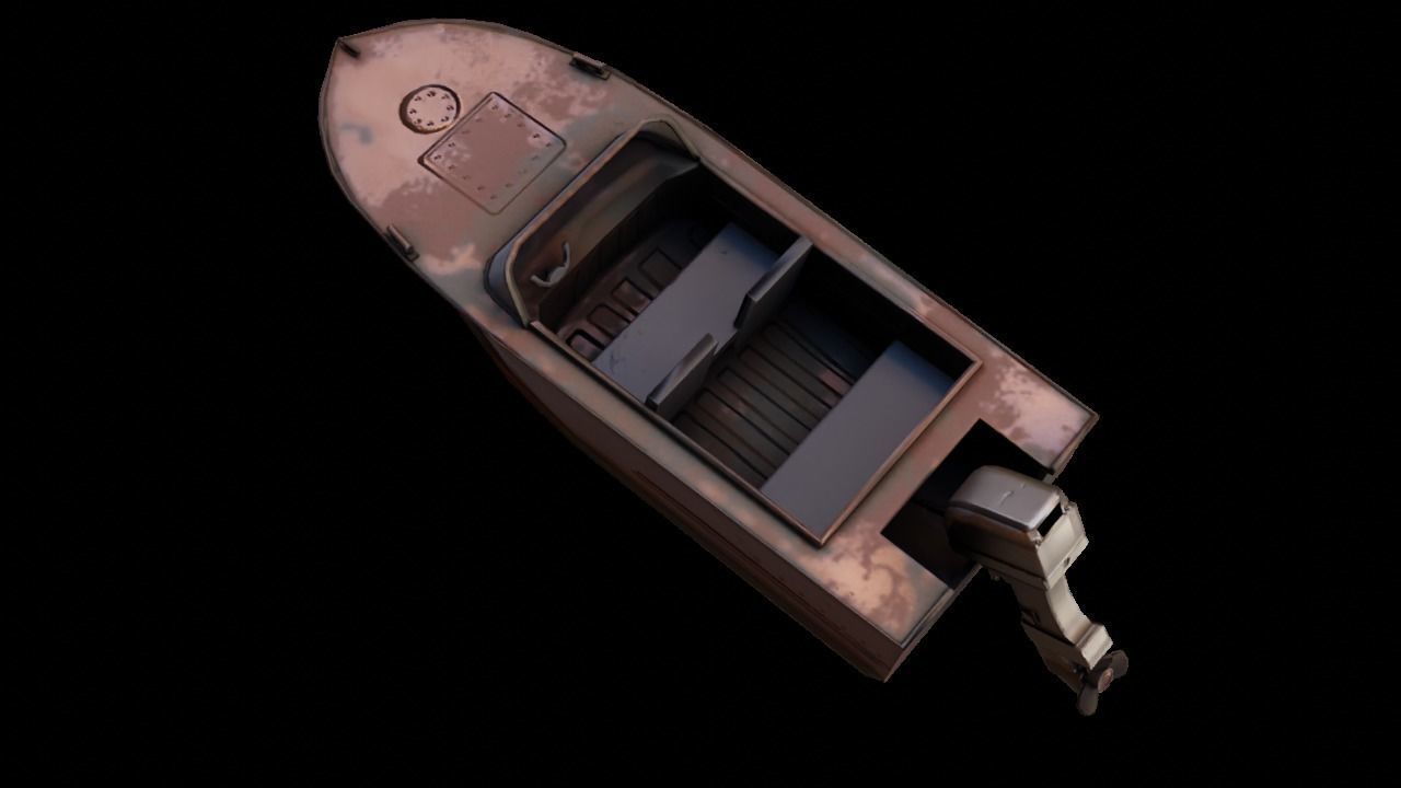 SpeedBoat  Low-poly 3D model_5