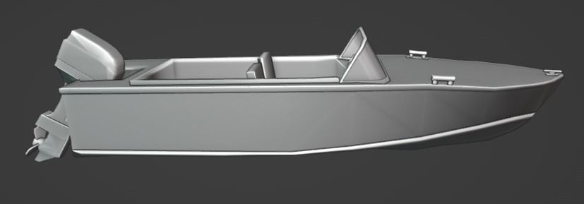 SpeedBoat  Low-poly 3D model_10