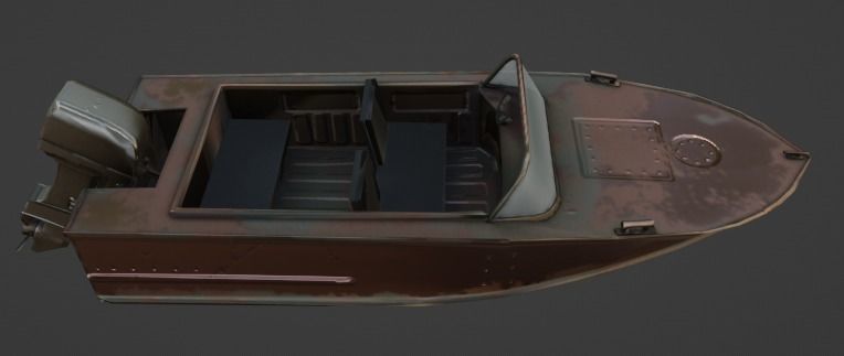 SpeedBoat  Low-poly 3D model_7