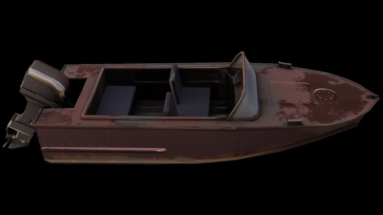 SpeedBoat  Low-poly 3D model_1