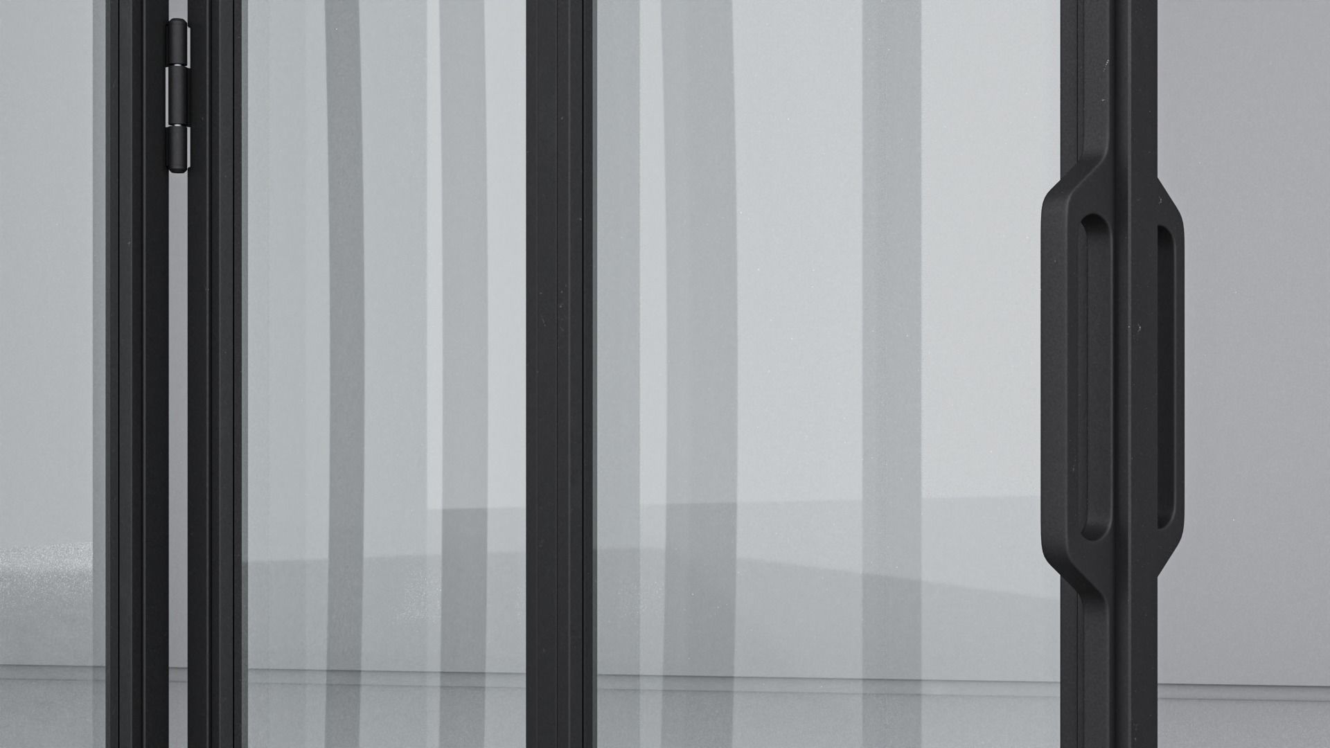 Aluminium door 337 3D model_4