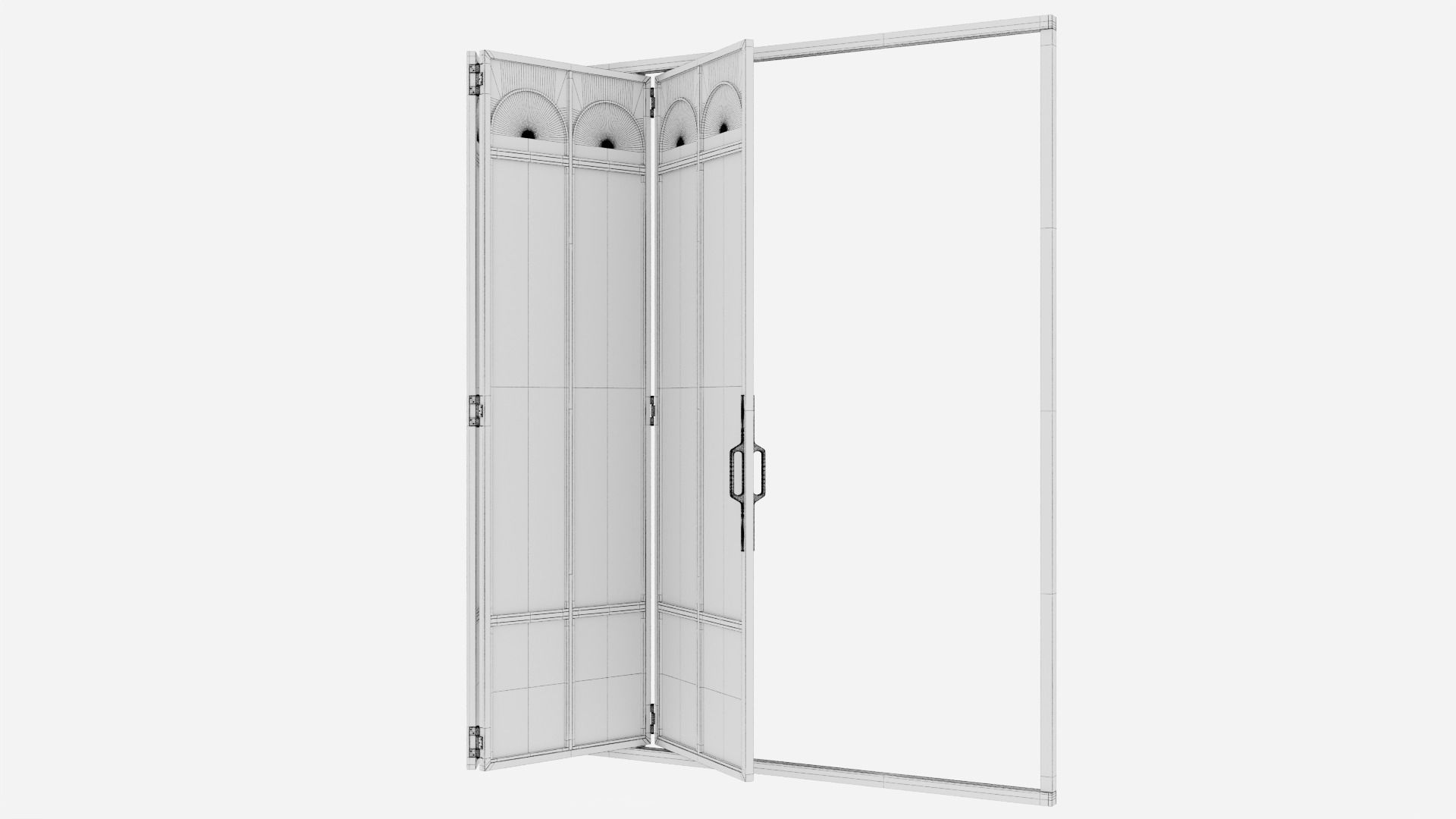 Aluminium door 337 3D model_6