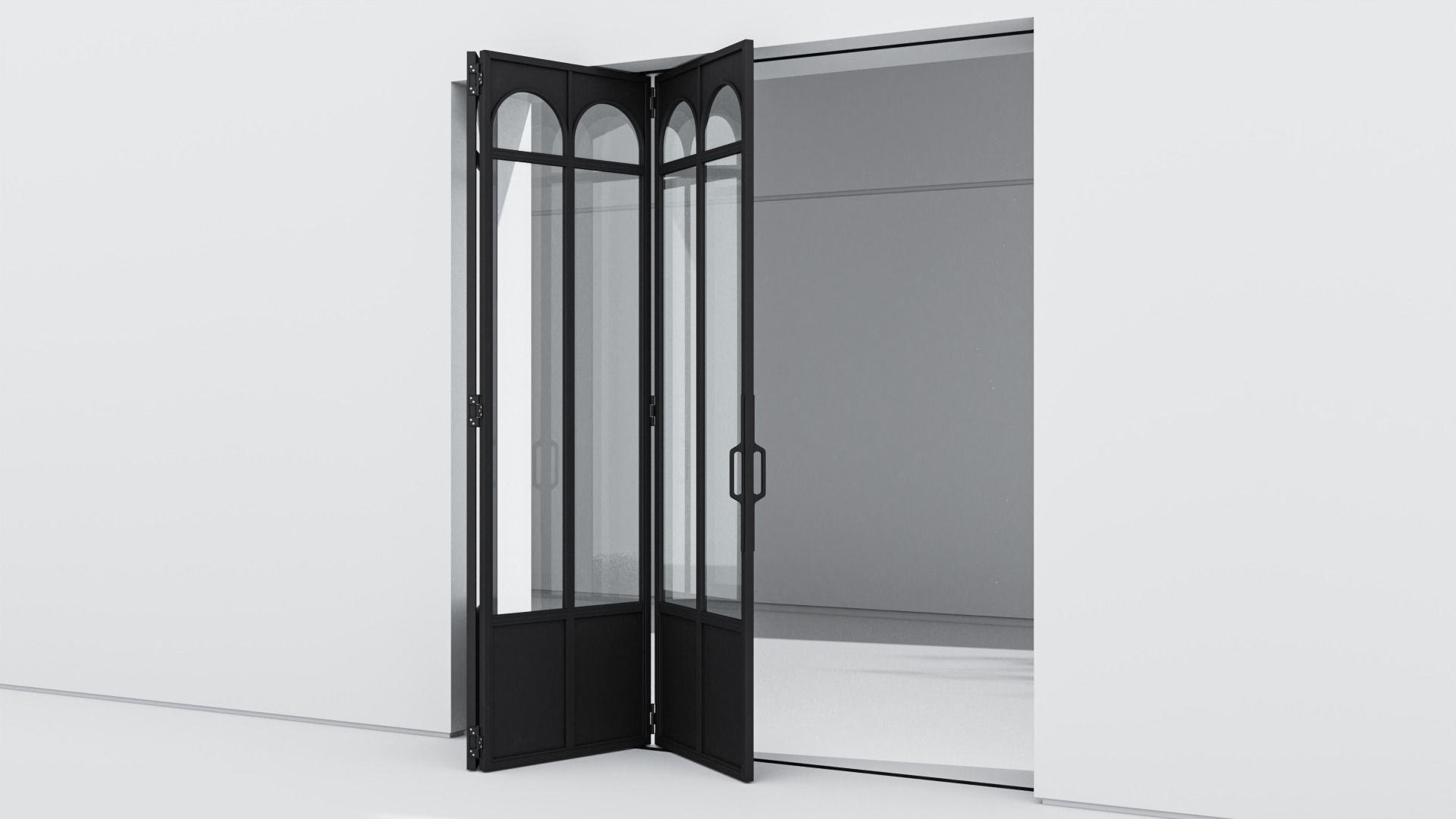 Aluminium door 337 3D model_3