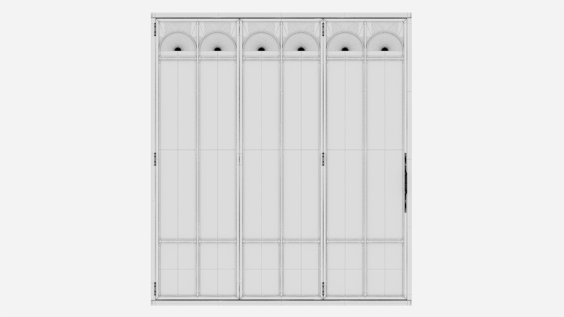 Aluminium door 337 3D model_5
