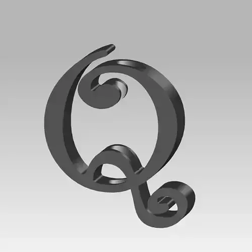 Q Straw Topper 3D print model