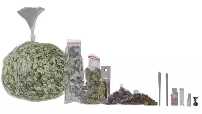 Drugs Variety Pack Low-poly 3D model
