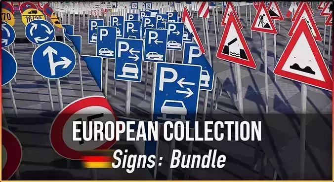 German Traffic Signs Bundle - 483 Signs