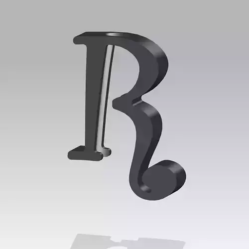 R shaped Straw Topper Straw Buddy 3D print model