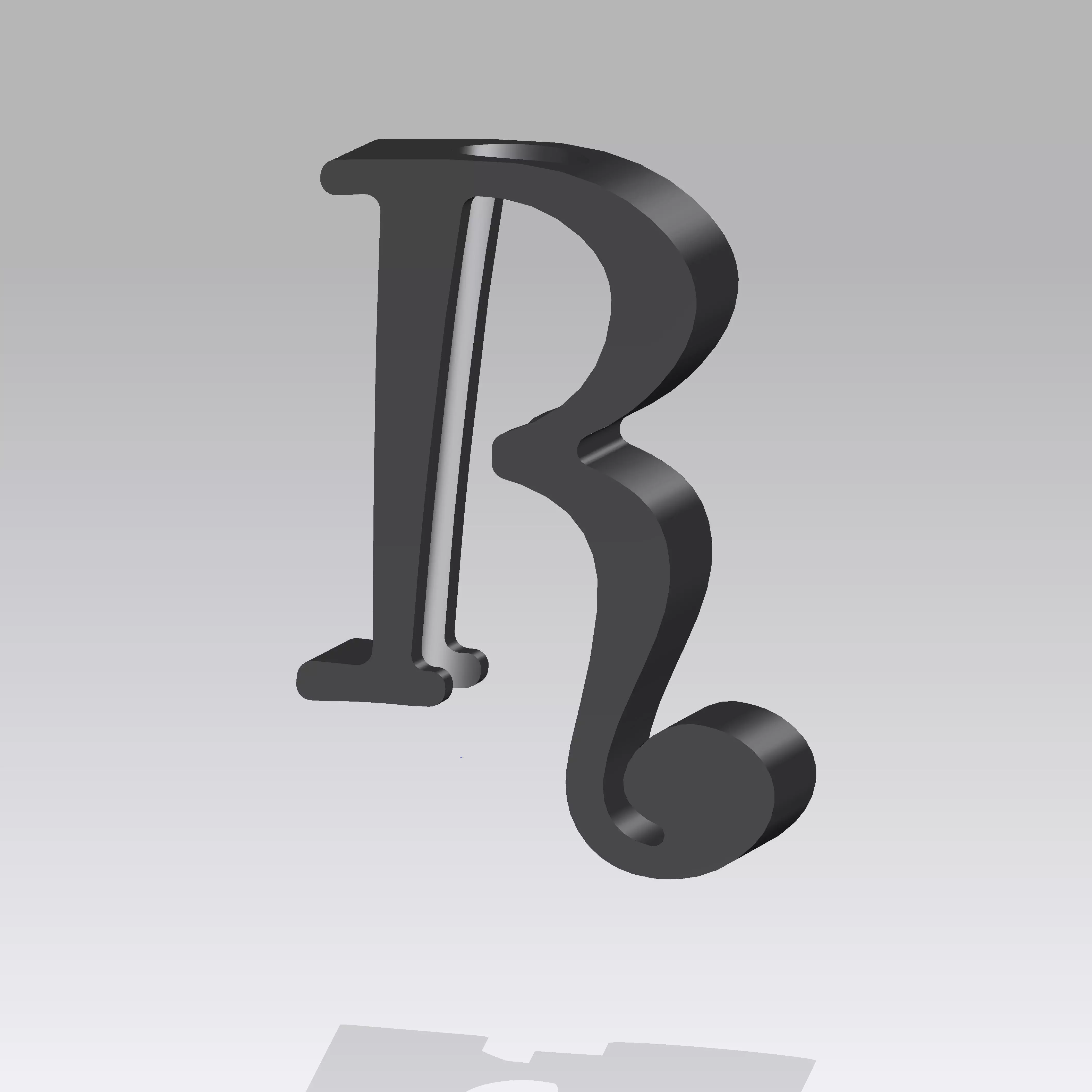 R shaped Straw Topper Straw Buddy 3D print model_0