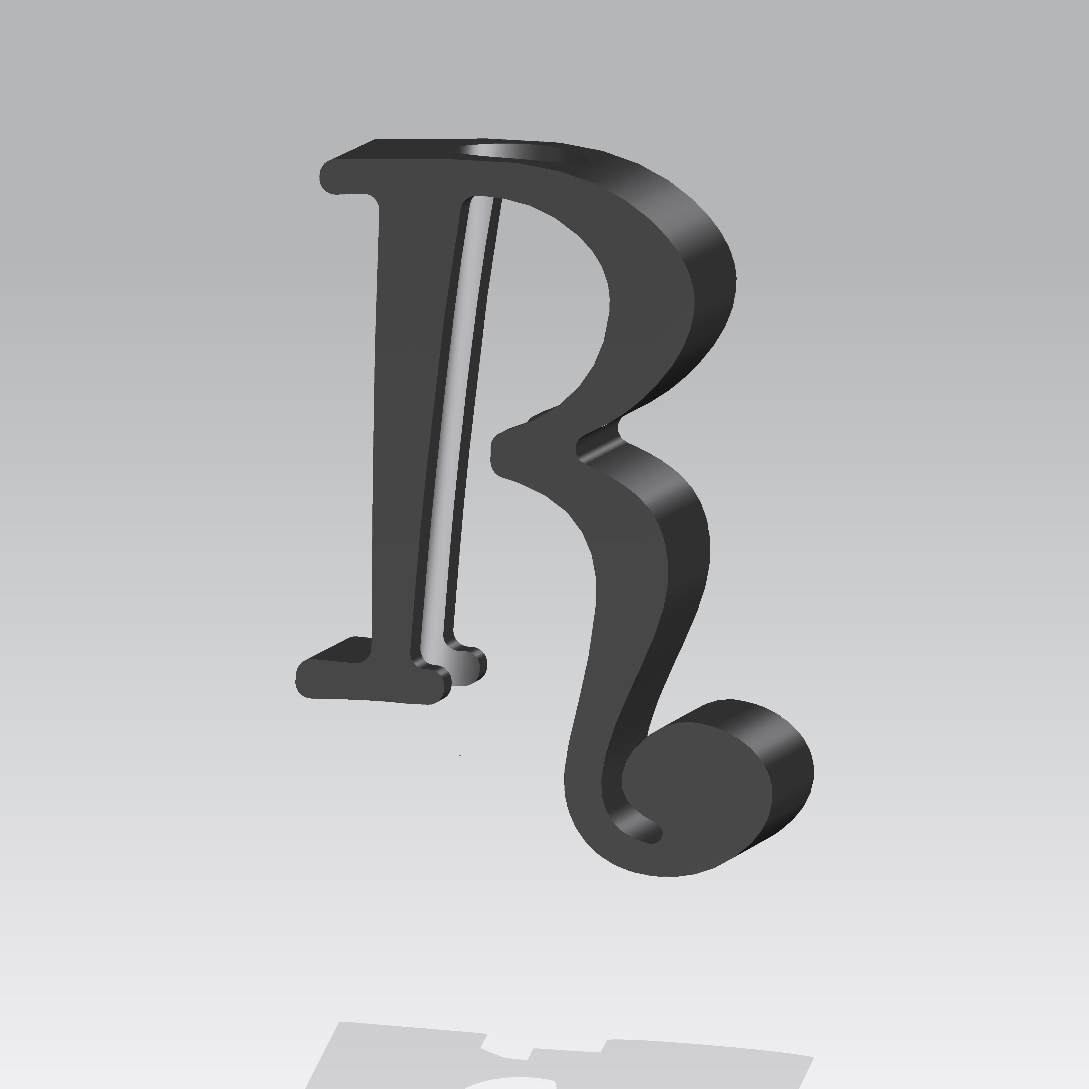 R shaped Straw Topper Straw Buddy 3D print model_5