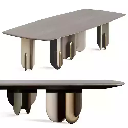 Laura Meroni Talento Square Dining Table Low-poly 3D model