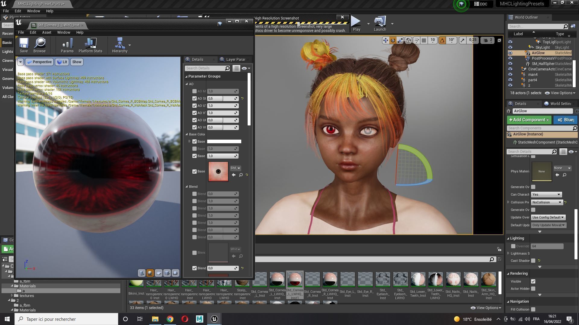 Lily Blue-Eyed Teenager in Swimsuit Low-poly 3D model_11