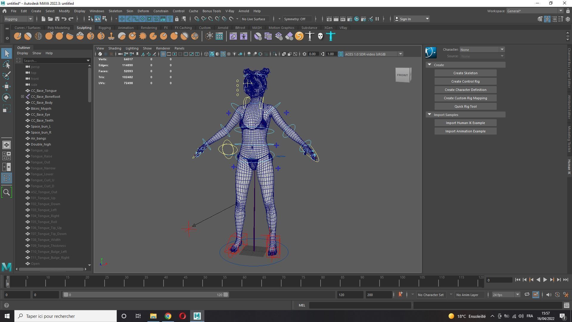 Lily Blue-Eyed Teenager in Swimsuit Low-poly 3D model_12