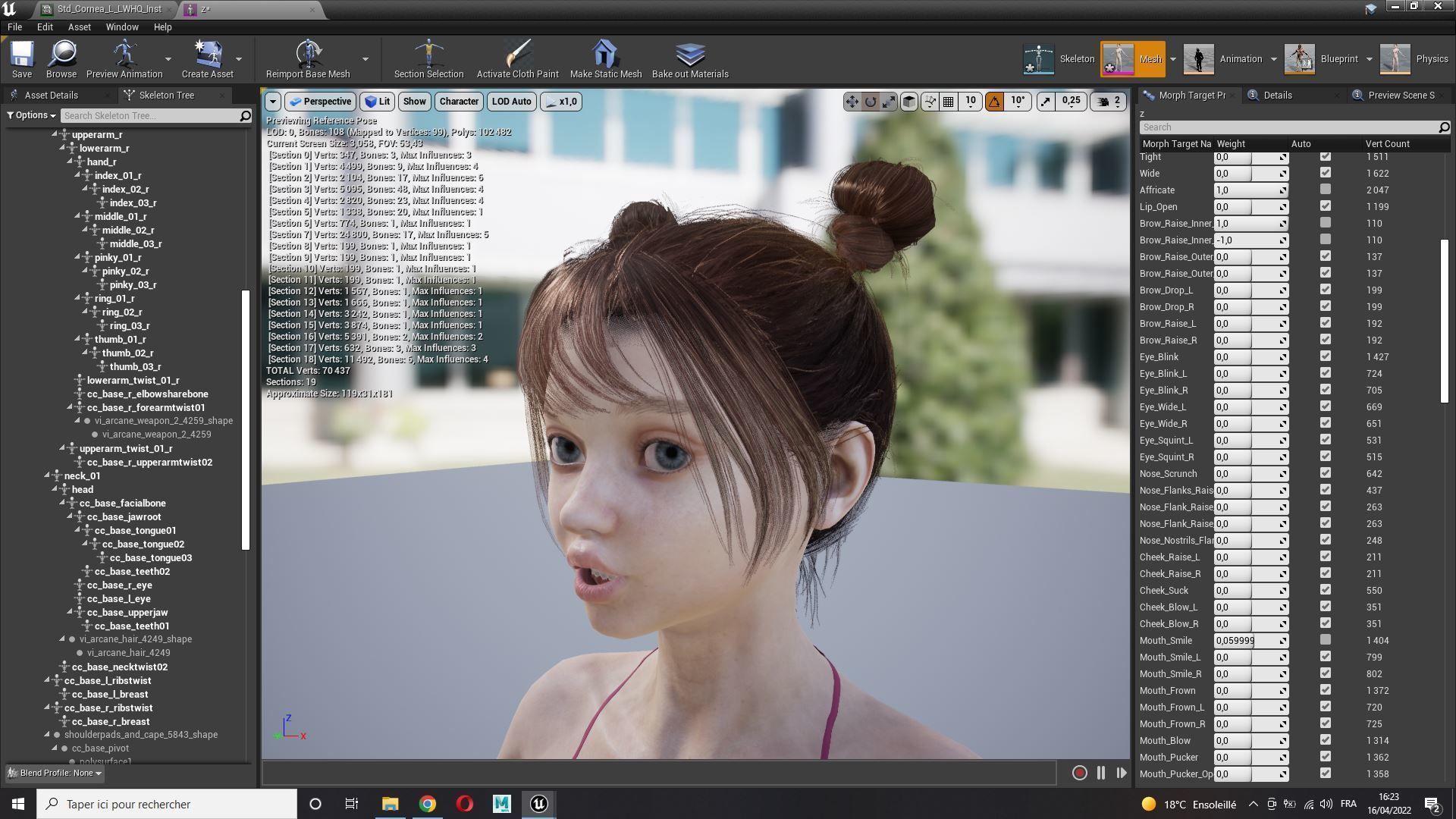 Lily Blue-Eyed Teenager in Swimsuit Low-poly 3D model_18