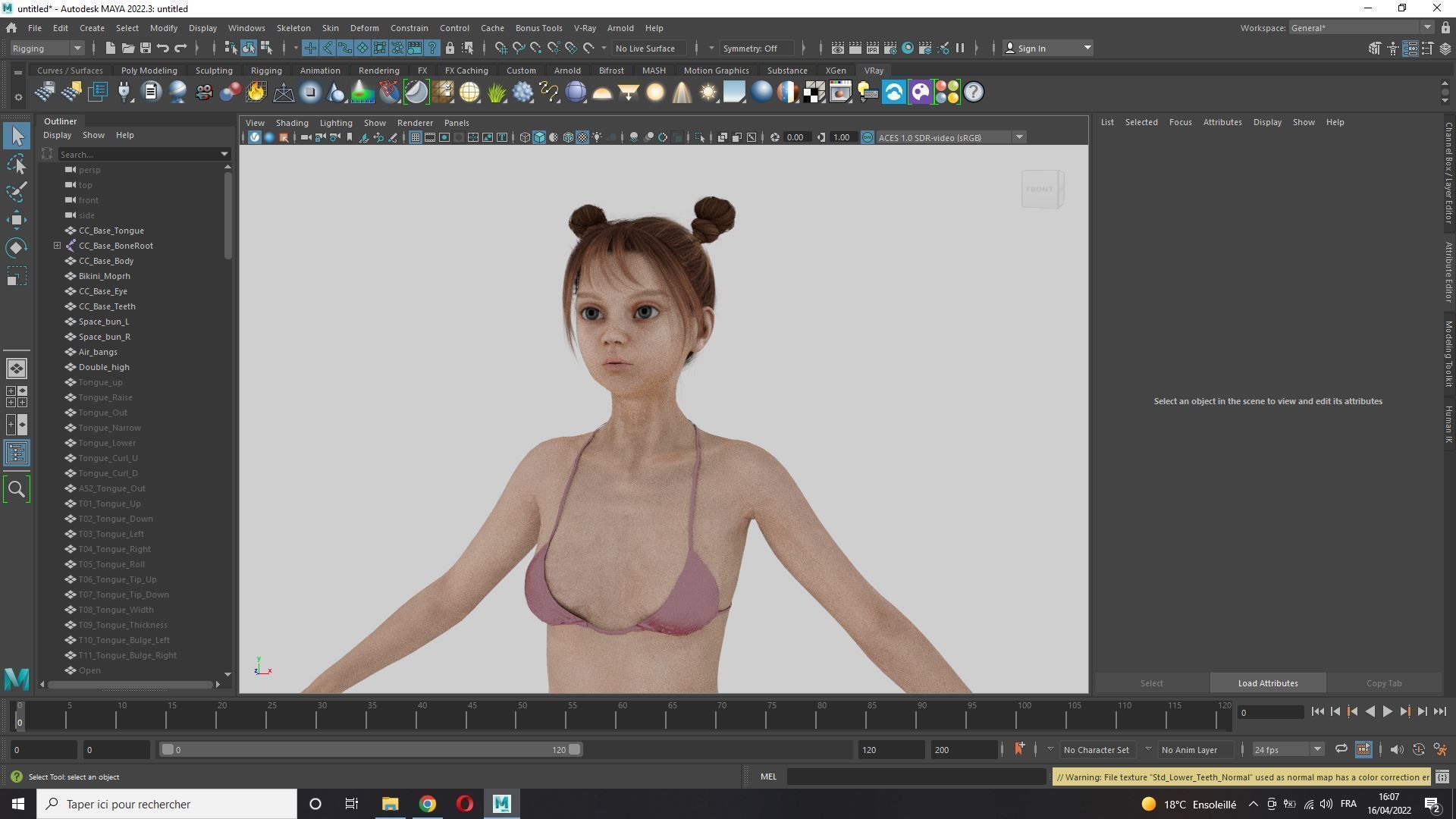 Lily Blue-Eyed Teenager in Swimsuit Low-poly 3D model_15