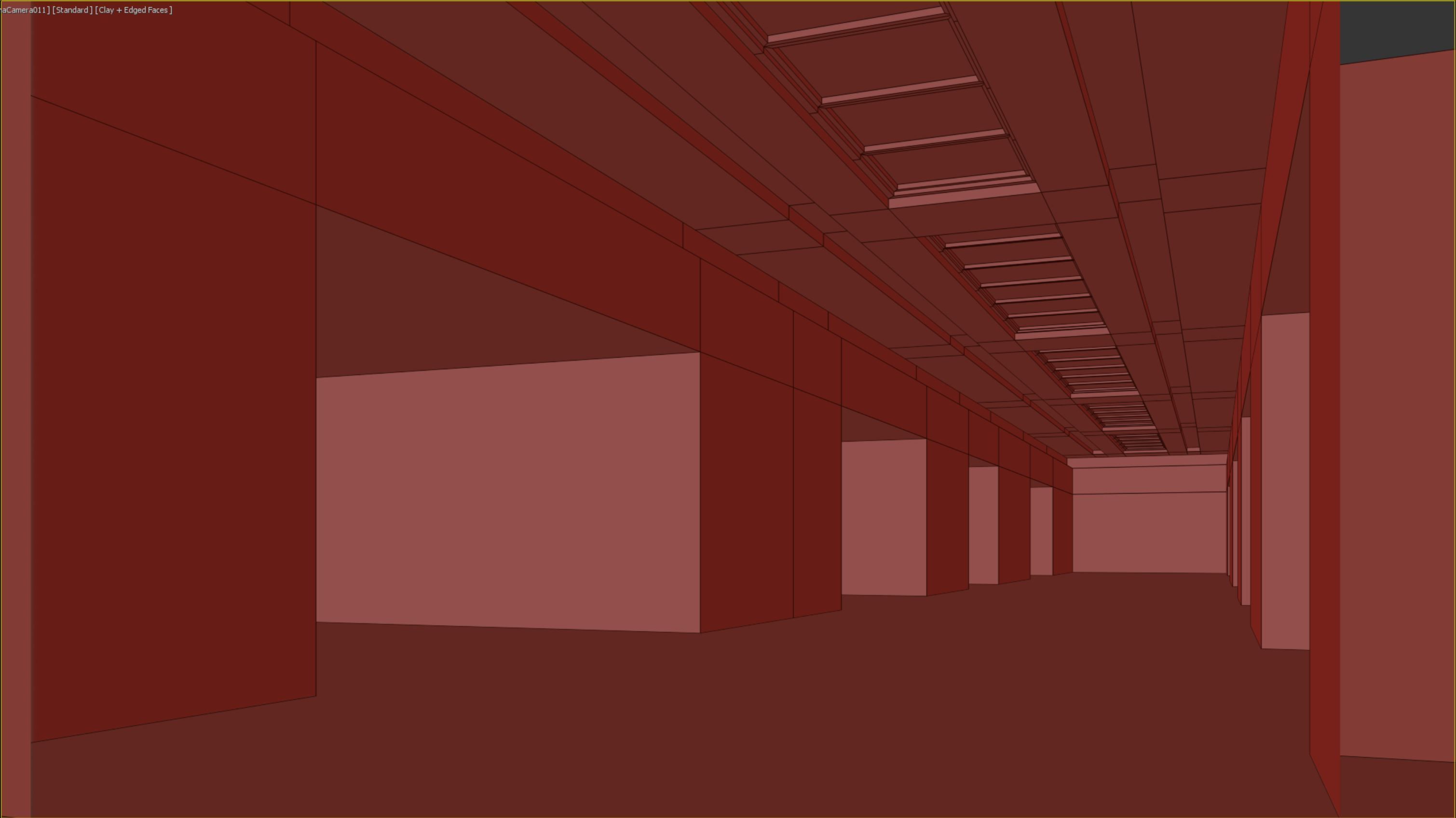 Basemesh interior space 06 Low-poly 3D model_5