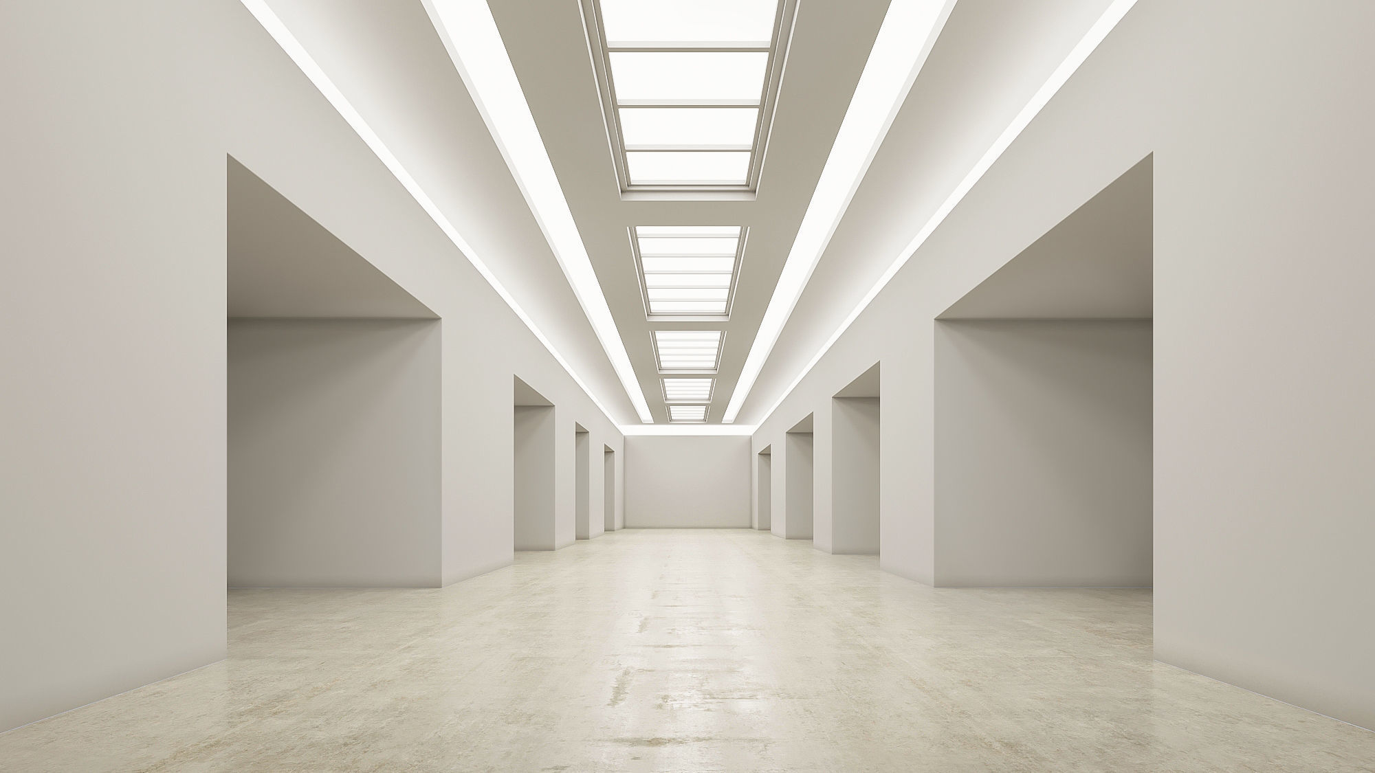 Basemesh interior space 06 Low-poly 3D model_1