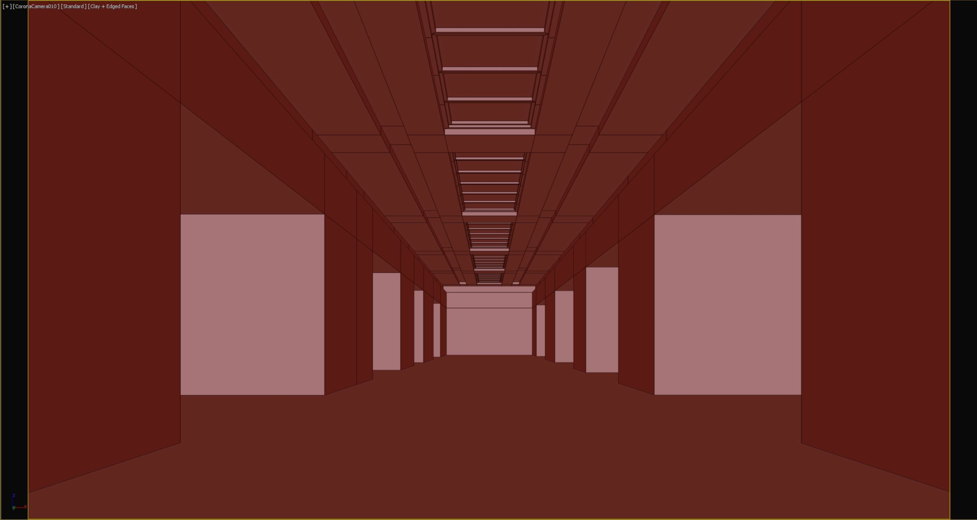 Basemesh interior space 06 Low-poly 3D model_4