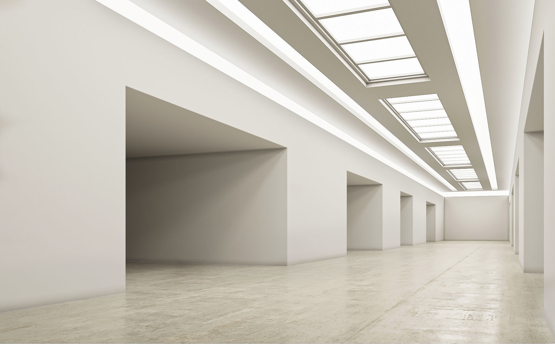 Basemesh interior space 06 Low-poly 3D model_2