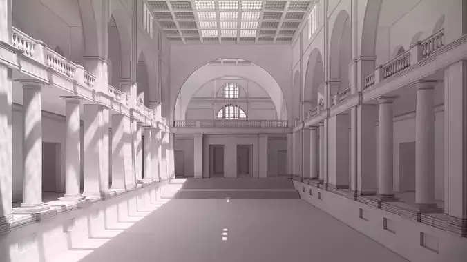 interior egyptian museum 3d model 3D model