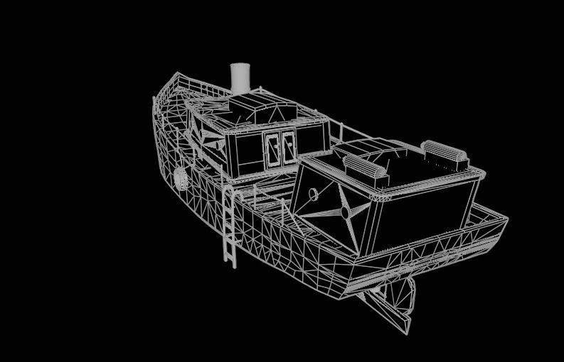Super Boat Low-poly Low-poly 3D model_8