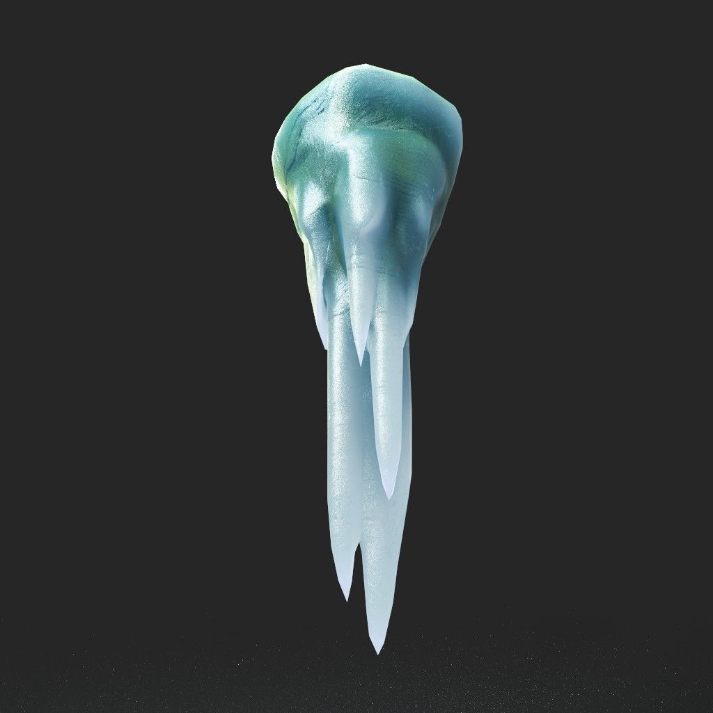 Low poly Ice Spike Cave 230501 Low-poly 3D model_13
