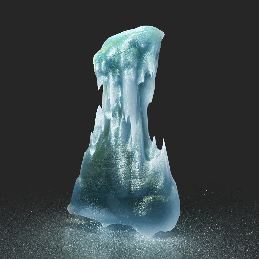 Low poly Ice Spike Cave 230501 Low-poly 3D model_11
