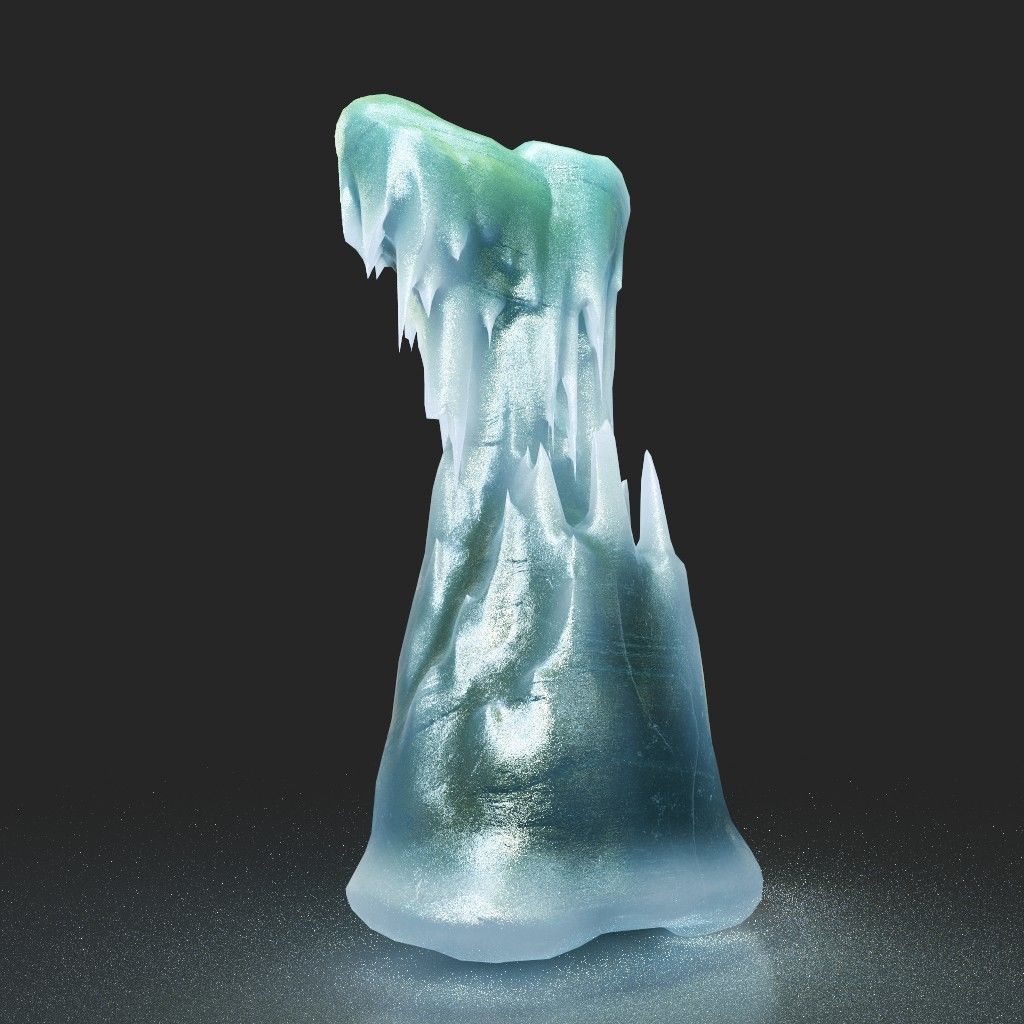 Low poly Ice Spike Cave 230501 Low-poly 3D model_10