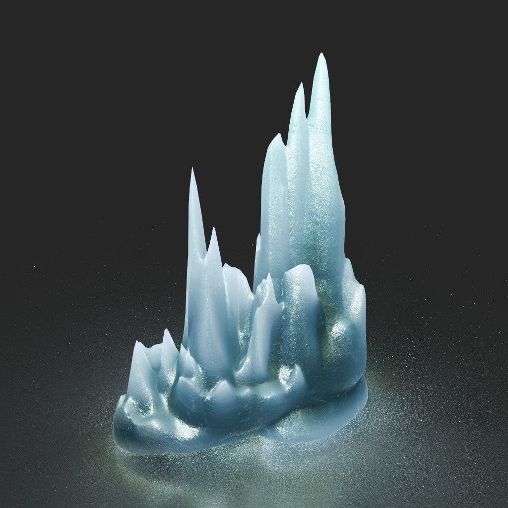 Low poly Ice Spike Cave 230501 Low-poly 3D model_7