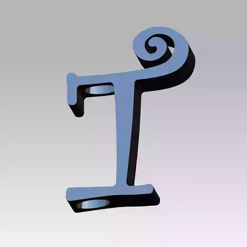 T 3D Printed Straw Topper 3D print model