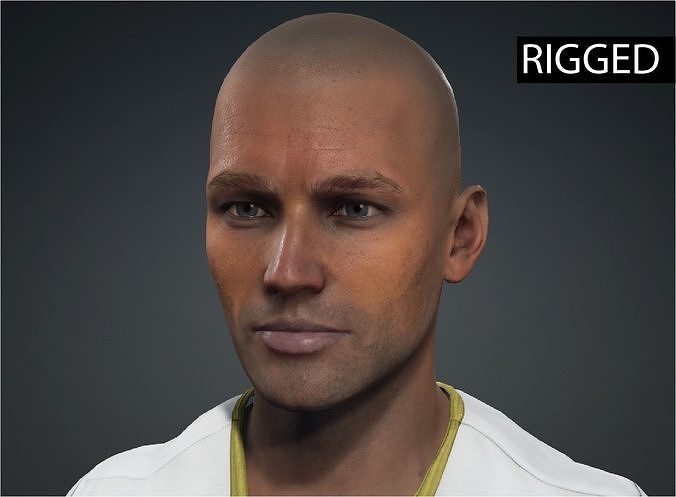 Meet Valence - Average Age Black Man Standing  Low-poly  Low-poly 3D model