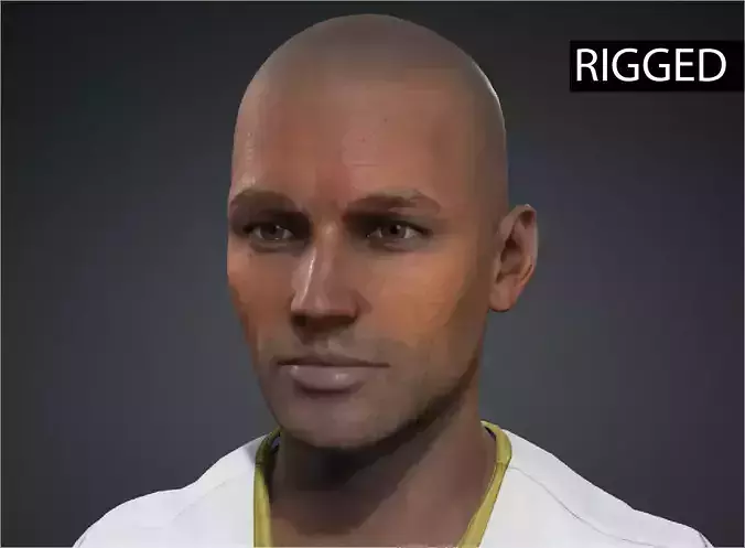 Meet Valence - Average Age Black Man Standing  Low-poly 