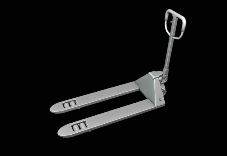 HAND PALLET TRUCK JACK PUMP JIGGER FORKLIFT Low-poly 3D model_5