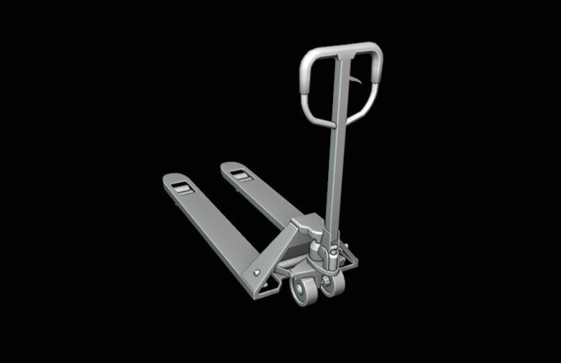HAND PALLET TRUCK JACK PUMP JIGGER FORKLIFT Low-poly 3D model_6